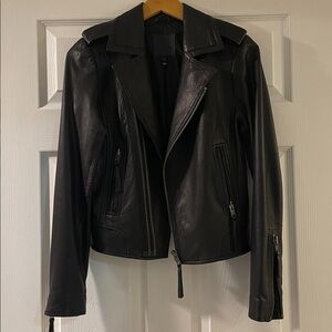 Black Leather Jacket Joie